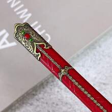 8.5inch 21cm Metal Red Katana Model Long Sword Sabre Anime Cosplay Accessories Prop Unsharpened Knife Blade Real Size Japanese Katana Original Samurai Sword Sabre Figure Model Gift - Style-a - View 4