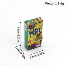 Móc khóa hình hộp bánh quy Pocky, Matcha, dâu tây, sô cô la, đồ chơi thực phẩm sống động như thật. - Nhiều màu - Xem 20