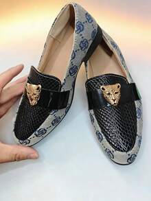 1双2026新款春夏休闲便鞋，英伦风透气平底乐福鞋 - 寶藍色 - 查看 7