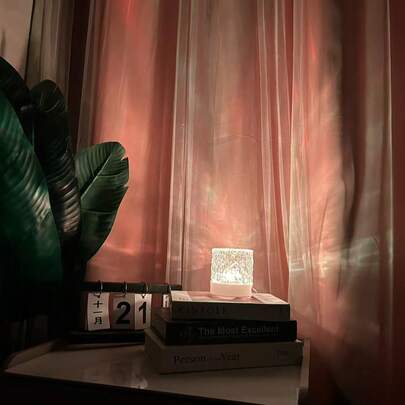 1pc Northern Lights Wave LED Projector Light, 16 Colors, Touch/Remote Control, USB Powered LED Ambiance Lighting, Suitable For Christmas, Valentine's Day, Camping, Wedding, Halloween Decor, Camping Decor