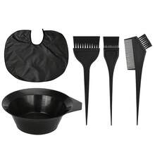 1pc Hair Coloring Cape, Or 5pcs Hair Coloring Tool Set Including 3 Hair Dye Brushes, 1 Hair Coloring Cape, 1 Hair Dye Mixing Bowl, Salon Hair Dye & Cut Hairdressing Gown And Bowl & Brush. Suitable For Home Or Salon Use. - Multicolor - View 6