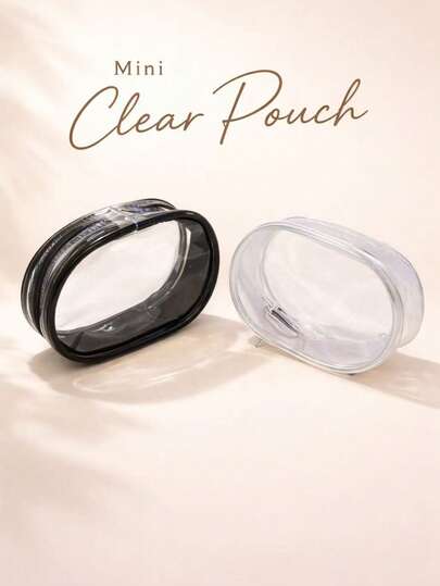 Hộp đựng cáp mini trong suốt mới, hộp đựng dây cáp di động tiện dụng khi đi du lịch, sạc có móc khóa, thích hợp sử dụng hàng ngày và khi đi du lịch {Màu đen/trong suốt giao ngẫu nhiên}