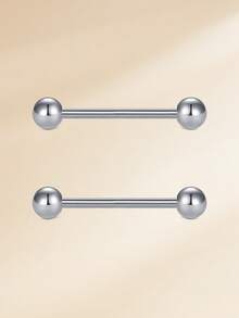 Khuyên lưỡi bằng thép không gỉ 316L cỡ 14G, dạng thanh thẳng - Khuyên lưỡi và khuyên núm vú cho nam và nữ - Chiều dài 12mm, 14mm, 16mm, 18mm, 22mm - Trang sức xỏ khuyên - Phiên bản quả cầu ánh sáng - Xem 4