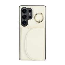 PU 人造皮革手機殼，相容 Galaxy A17 A56 A36 A26 A16 A55 A35 A15 A54 A14 A73 A53 A13 A72 A52 A71 A51 4G 5G，附環形支架，RFID 防盜錢包手機殼，相容 Galaxy S26 S25 Edge S24 S23 S22 S21 FE Plus Ultra，附支架卡槽保護殼 - 白色 - 查看 23