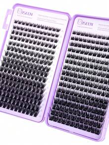 384 Peças Conjunto de Cílios Postiços DIY, Inclui Adesivo e Removedor, Pinça, Leve e Reutilizável, Conjunto de Cílios Único de Grande Capacidade, Macio e Natural, Cria Maquiagem de Olhos 3D, Adequado para DIY em Casa, Viagem, Deslocamento Diário, Festa, Maquiagem de Noiva de Casamento e Mais - Preto - Visão 5