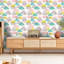 Self-Adhesive Mosaic Wall Sticker Waterproof Moisture-Proof Heat Resistant Peel And Stick Backsplash Tile Removable DIY Wall Decal For Bathroom Kitchen Living Room Bedroom Cabinet Counter Home Decorative Stick On Tile - Colorful Cloud Design - View 10