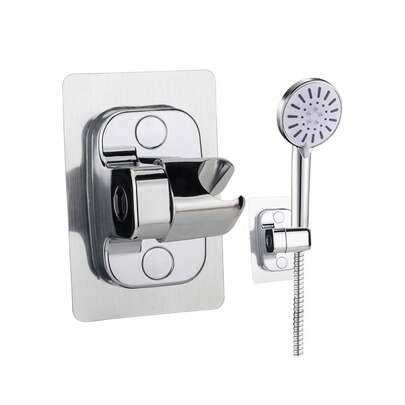 1 cái Giá đỡ vòi sen gắn tường có thể điều chỉnh, tự dính, phụ kiện phòng tắm