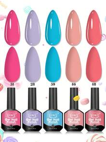 VOKY 5件套美甲沙龙套装，LED光疗，适合作为节日礼物送给女性，节日美甲 - 彩色 - 查看 1