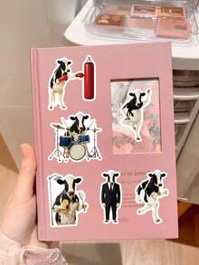 50 Pcs Funny Cow Life Stickers, Realistic Cows In Human Jobs, Waterproof For Scrapbooking, Journals, Phone Case, Laptop, Water Bottle & Daily Mood Expression Scrapbook Supplies Stationery Funny Stickers - Fun Cows - View 2