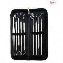 6pcs/9pcs Oral Care Set, Teeth Cleaning Tools Include Stainless Steel Toothpicks, Dental Floss Picks, Tartar Scraper And Storage Bag, Travel Essential - Silver - View 10