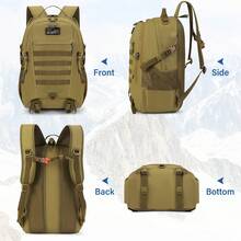 NEWHEY 43升战术背包 徒步露营背包 防水军用背包 登山包 大容量求生背包 户外背包 男士背包 旅行钓鱼狩猎日常背包 大容量旅行包 - 彩色 - 查看 10