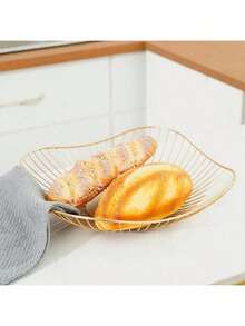 1pc Oxidation-Resistant Ventilated Iron Fruit Basket - Kitchen Fruit & Snack Storage Organizer Basket, Suitable For Living Room Or Kitchen, Home Decor, Kitchen Essentials, Gift For Women, Men, Friends - Multicolor - View 5