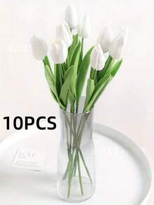 30支高级仿真花，逼真触感郁金香花束，适用于婚礼、房间、家居、酒店、派对、活动、情人节、新年礼物 - 彩色 - 查看 16