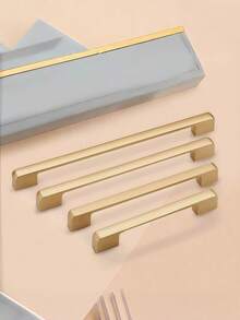 1/3/5pcs 96cm/128mm/160mmmKitchen Cabinet Handles Champagne Bronze Cabinet Pulls Kitchen Cabinet Hardware Gold Drawer Pulls For Cupboard Wardrobe - Multicolor - View 2