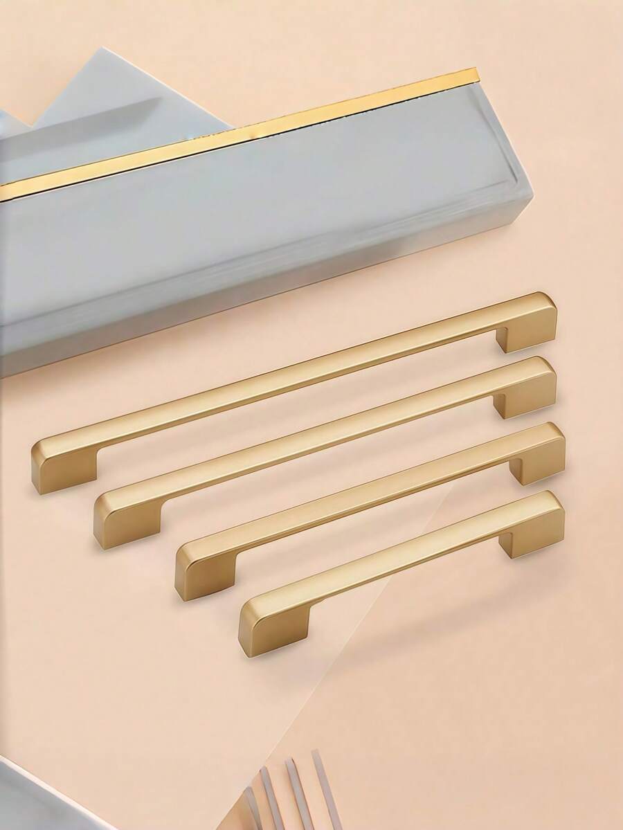 1/3/5pcs 96cm/128mm/160mmmKitchen Cabinet Handles Champagne Bronze Cabinet Pulls Kitchen Cabinet Hardware Gold Drawer Pulls For Cupboard Wardrobe