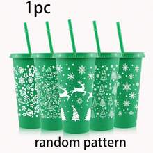 10pcs/1pc Creative Football Straw Cup, Reusable Large Capacity Plastic Football Cup (With Lid And Straw), Material: Coffee Cup, Suitable As A Gift, Applicable For Beverages, Soda, Beer, Iced Coffee, Hot Coffee, Cold And Hot Drinks, Etc. - View 10