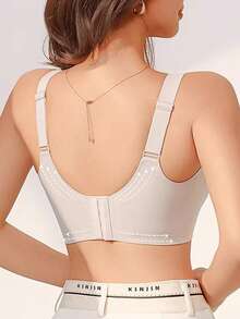 Áo ngực không gọng, che phủ toàn diện dành cho nữ, nâng đỡ và định hình, chất liệu mỏng nhẹ, ngăn ngừa chảy xệ, tạo dáng thon gọn. - Màu Xám nhạt - Xem 3
