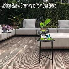 Soporte para plantas paquete de 2 soportes redondos para plantas para interiores y exteriores diseño retro de 15 pulgadas de alto soporte para plantas de interior patio jardín decoración del hogar color negro - negro - Ver 6