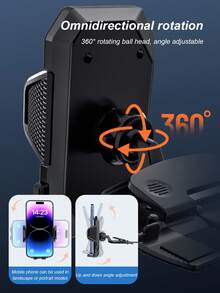 车载CD槽手机支架 – 自动锁定，360°旋转，无需钻孔，防滑设计，适用于4.0-6.7英寸手机，通用兼容及所有智能手机等型号，车载仪表盘配件 - 手機支架 - 查看 7