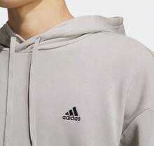 Adidas 新款男女同款毛圈情侶款運動休閒連帽衛衣 - 米色 - 查看 7