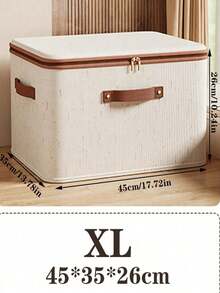 1pc Dustproof Storage Box With Lid Large Capacity Foldable Clothes Storage Box Double Thickness Moisture-Proof Storage Box, Under-Bed Storage Collapsible Closet Organizer Container, Fabric Organizer Box With Handles, Decorative Storage Boxes With - Multicolor - View 6