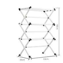 3 Tier Clothes Airer Dryer Metal Laundry Horse Drying Rack Indoor Outdoor Patio - A - View 10