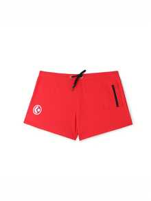 Plus Size Men's Sexy Swim Trunks With Front Pockets & Zipper, Beach Shorts Sports - Red - View 5