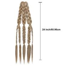 Viking Hair Extensions For Men, 24" Handcrafted Clip In Braided Ponytail Hairpiece For Halloween Viking Costume Renaissance Warrior Accessories - Multicolor - View 12