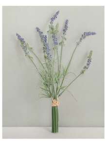 1pc Lavender Flower Bouquet, Purple Flocked Faux Lavender Flower Bouquet, Living Room Dining Table Decor Artificial Flowers, Bedroom Desktop Fresh Ornament, Full Petals 3D, Soft Flocked Texture Resembling Real Lavender, Fade-Resistant Soft Color, Natural Form Restoration, Flexible Stems Can Be Adjusted, No Watering Maintenance, Long-Lasting Fresh Appearance - Multicolor - View 11