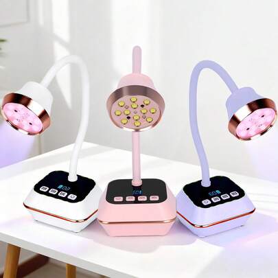 Wireless Nail Lamp LED UV Nail Dryer Rechargeable Auto Sensing Touch Control Fast Drying Nail Light 360° Bendable Table Lamp