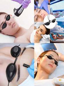 UV Protection Eye Mask, Beauty Eye Care Shield, UV Protective Glasses, Suitable For IPL LED UV Lamps, Transparent Design With No Obstruction - Multicolor - View 6