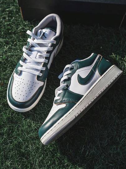  Giày thể thao cổ thấp Nike Jordan 1 Retro Casual thoải mái, đa năng, unisex, dành cho nam và nữ, cỡ GS