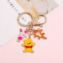 Disney Keychain Cartoon Figure Pooh Bear Love Pendant Keyring Men Women Backpack Jewelry Accessories Gifts - Multicolor - View 3
