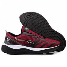 Tênis Masculino Academia Caminhada Light B - BORDÔ BRANCO - Visão 2
