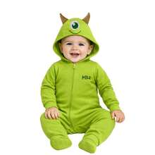 Disney Lightweight Cotton Romper With Hat For Baby - Green - View 1