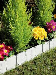 1/10pcs Plastic Fence Railing Garden Fencing Yard Landscaping Fence Christmas Villa Outdoor Foldable Mini Fence - 10pcs White - View 6