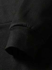 Y2K Men's Hoodie Casual Hoodie, Street Print, 250g Polyester Men's And Women's Clothing Casual And Cozy Hoodies Leyo, Long-Sleeved Hoodie, Versatile Casual Top For Autumn/Winter - 黑色 - 查看 7