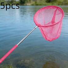 5pcs Telescopic Fishing Net, Convenient Outdoor Tool Suitable For Pond, River, Beach, Fishing, Catching Butterflies, Outdoor Activity Companion - Multicolor - View 8