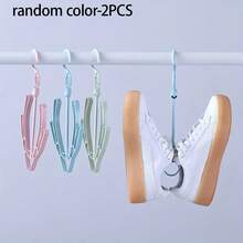 2pcs Balcony Shoe Rack, Outdoor Windproof Household Use. Suitable For Light Shoes, Cautious Use For Heavy Shoes Like Sneakers. Multi-Function Window Hanging Shoe Rack, Suitable For Small Shoes. - Multicolor - View 7