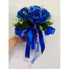 Bridal Wedding Bouquet, Bridesmaid Bouquet, Artificial Rose Flower Bouquet, New Arrival Bride-Specific - 2pcs - View 5