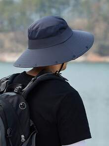 1/2/5pcs Men's Summer Detachable Shawl Outdoor Quick-Dry Waterproof Bucket Hat, Sun Protection Hat For Fishing, Hiking, Hunting, Breathable,Beach,Holiday - A - View 8