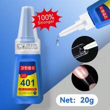 20克超强力假指甲胶水，柔软指甲贴纸凝胶，速干，适合美甲新手 - 無色 - 查看 8