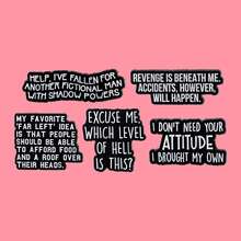 I DON'T NEED YOUR Quotes Enamel Pins Funny Black Phrase Brooch Lapel Pin Badge On Backpack Clothing Accessories Fashion Jewelry Friends Gifts - Black - View 2