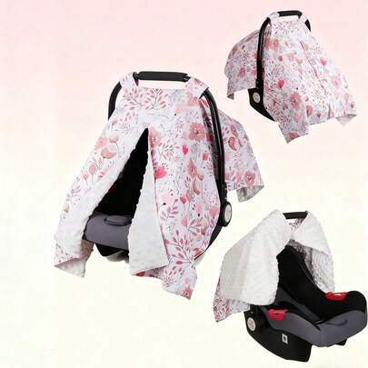 YIYIQCSJ Tấm phủ ghế ô tô 2 trong 1 này phù hợp cho trẻ sơ sinh, trẻ mới biết đi và trẻ em. Nó cũng có thể được sử dụng như một tấm che khi cho con bú và một tấm lót giữ ấm cho trẻ sơ sinh. Tấm phủ ghế được trang trí bằng họa tiết hoa.