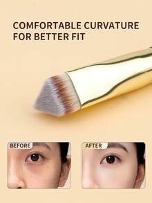 1支三角形遮瑕刷，柔软毛质，适用于遮盖黑眼圈、痘印，提亮肤色。 - 彩色 - 查看 5