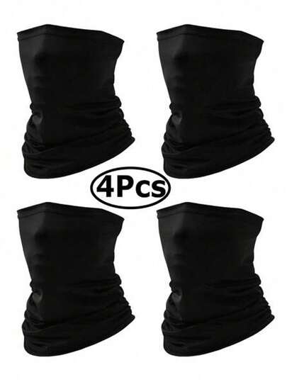 1pc Or Multi-Pack Solid Color Face Mask, Breathable Thin Multifunctional Neck Gaiter For Men & Women, Suitable For Cycling, Outdoor Activities, Fishing, Hiking, Dust Protection