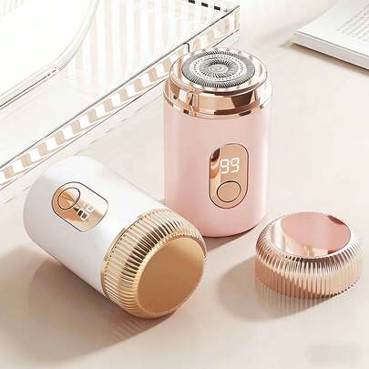 便携式全身脱毛器，USB充电，配备LED显示屏、高速马达和3D浮动设计，带来顺滑脱毛体验。现代美学设计，结构坚固耐用。5D浮动旋转网状脱毛器