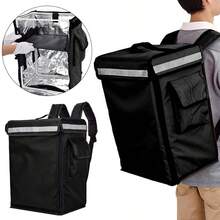 Bicycle Food Delivery Backpack Rucksack Thermal Insulated Hot Food Takeaway Bag - Black - View 11
