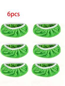 6块可重复使用的超细纤维拖把垫 - 高吸水性，可水洗，干湿两用，耐用的人体工学设计，适用于家庭和商业用途，高吸水性材料 - 多色 - 查看 9