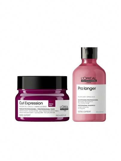 L'Oréal Professionnel [Bundle] SERIE EXPERT Serie Expert Pro Longer Shampoo 300 Ml + Serie Expert Curl Expression Intensive Moisturizer Rich Mask 250 Ml